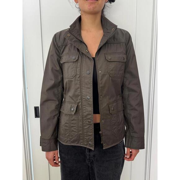 J. Crew Jackets & Blazers - J Crew women's jacket , waxed cotton, 4 patch pocket, zipper and snap front